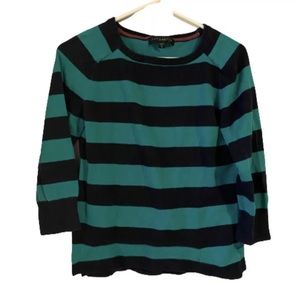Sanctuary Green and Blue Striped Sweater Size M